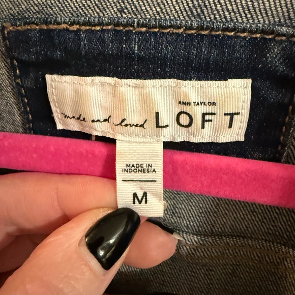 Ann Taylor LOFT Classic Blue Denim Jacket - Picture 2 of 4